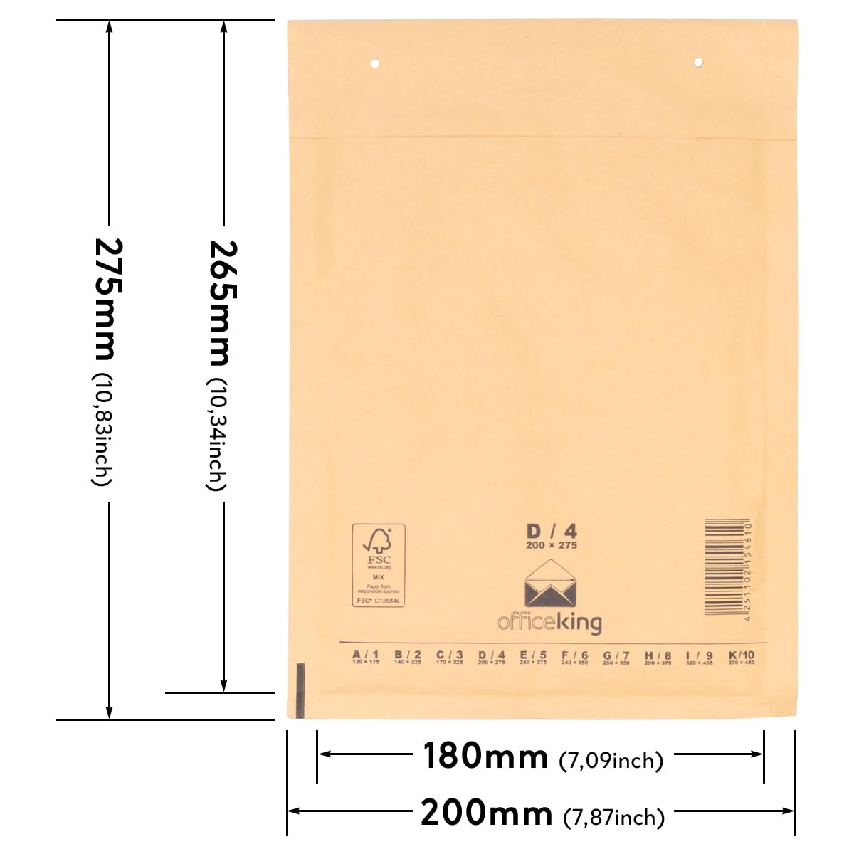 verpacking-versandtaschen-d-4-luftpolstertasche-braun-180x265-50-stk image 2