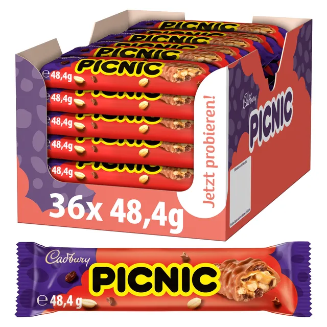 cadbury-picnic-schokoriegel-48-4g-36er-pack-erdnuss-karamell image 1