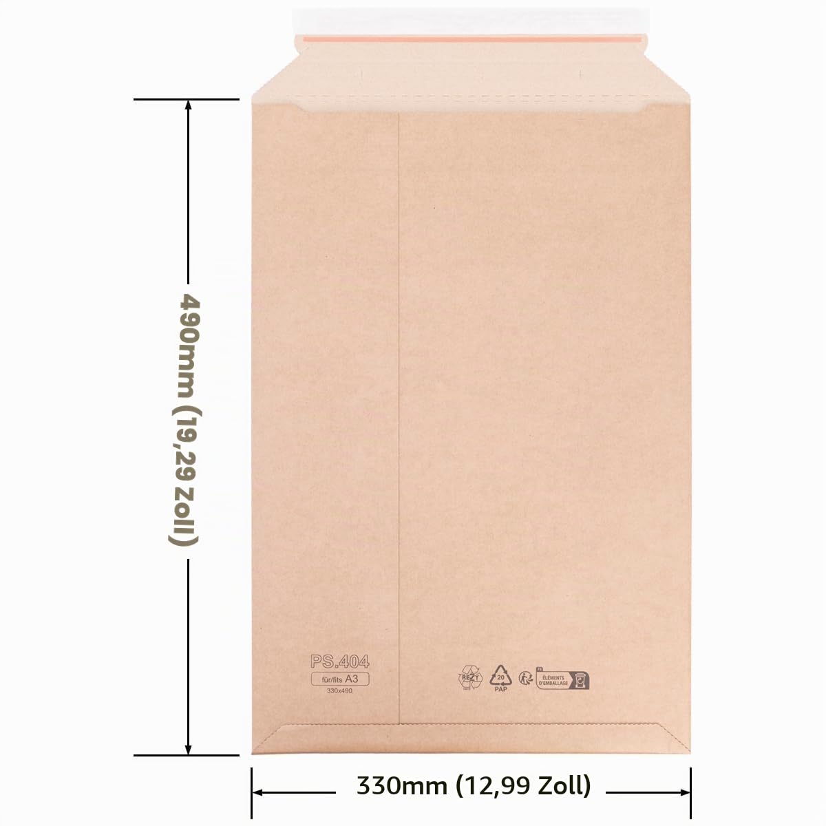 verpacking-versandtaschen-karton-din-a3-330x490-braun-20-stk image 2