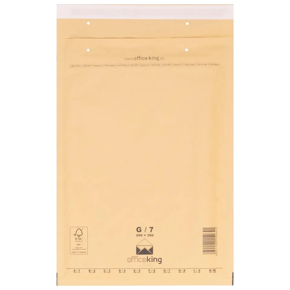 officeking-g-7-luftpolstertaschen-braun-250x350-50-st-ck-din-a4 image 1