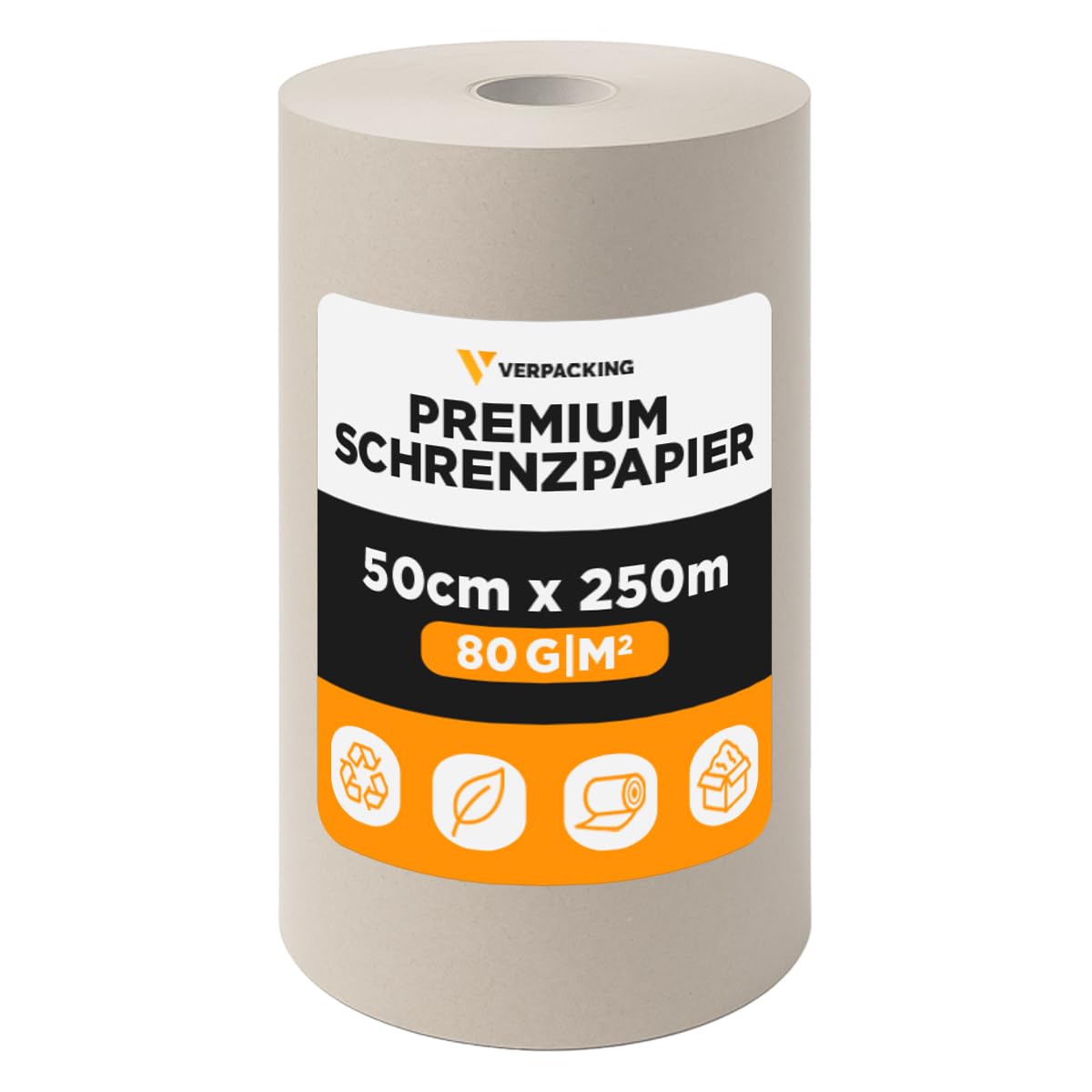 verpacking-schrenzpapier-50cm-x-250m-80g-m-1-rolle-recycling image 1