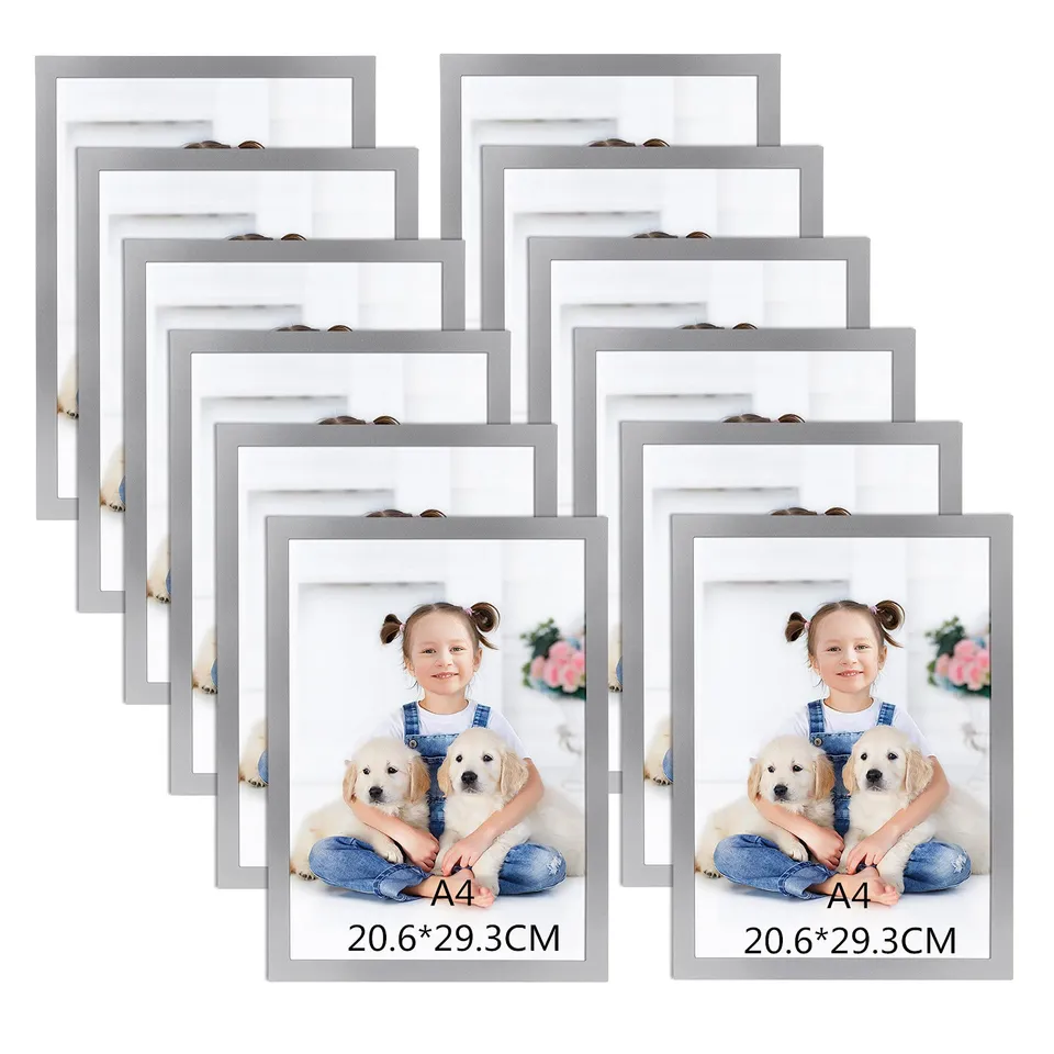 rlavbl-picture-frames-a4-bilderrahmen-silber-12er-set-selbstklebend image 1