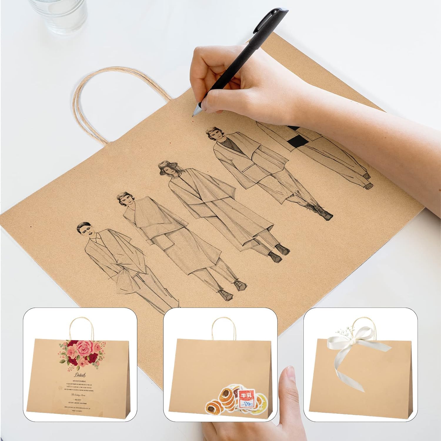 switory-gift-bags-papiert-ten-braun-25-st-ck-41x15x30-cm-kraftpapier image 4