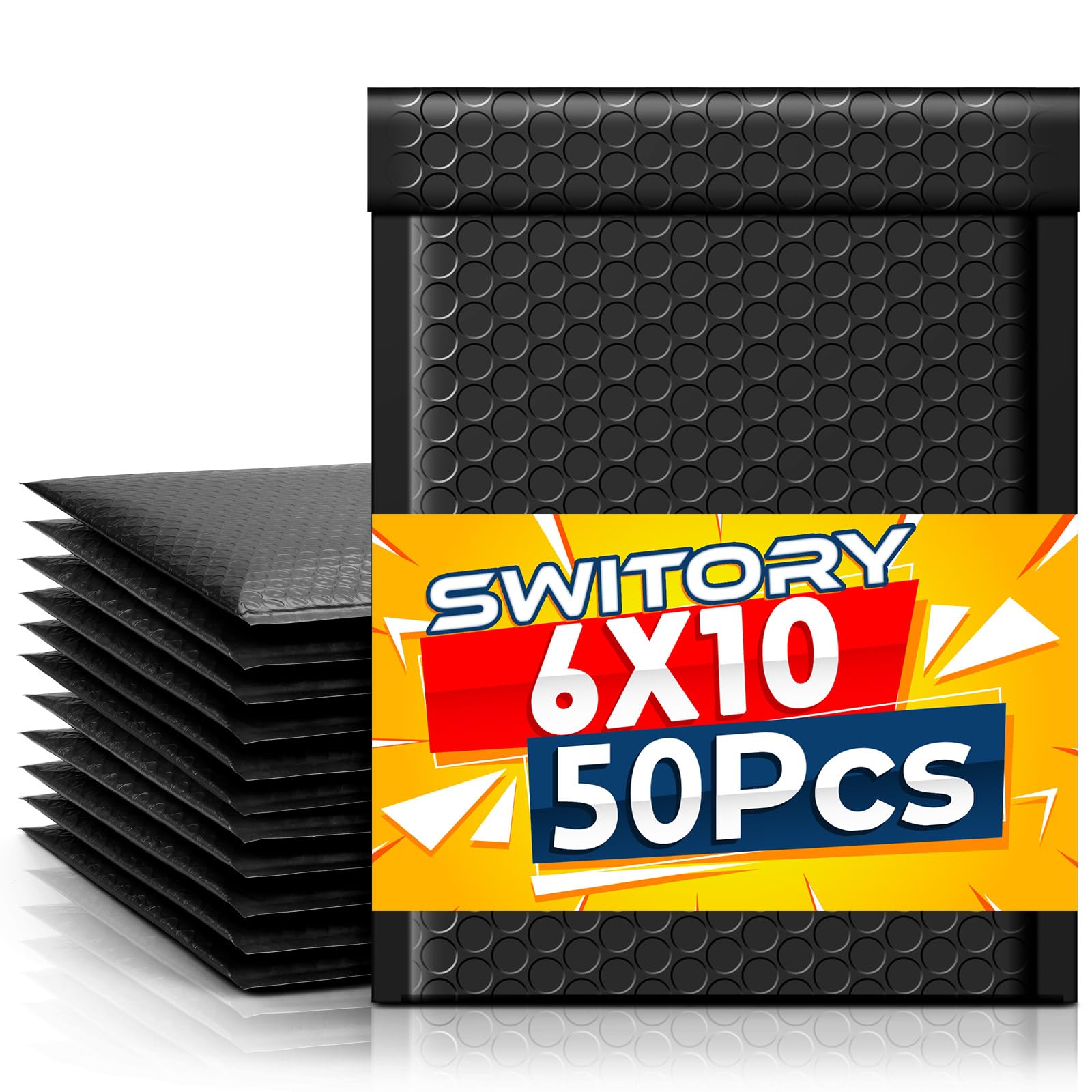 switory-padded-envelopes-a5-17x23-3cm-luftpolsterumschlag-schwarz-50-st-ck image 1