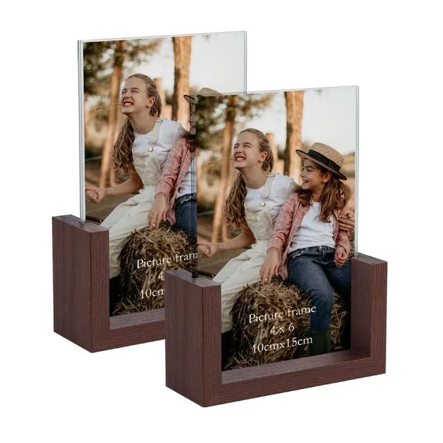 rlavbl-picture-frames-bilderrahmen-glas-10x15cm-2er-set-braun image 1