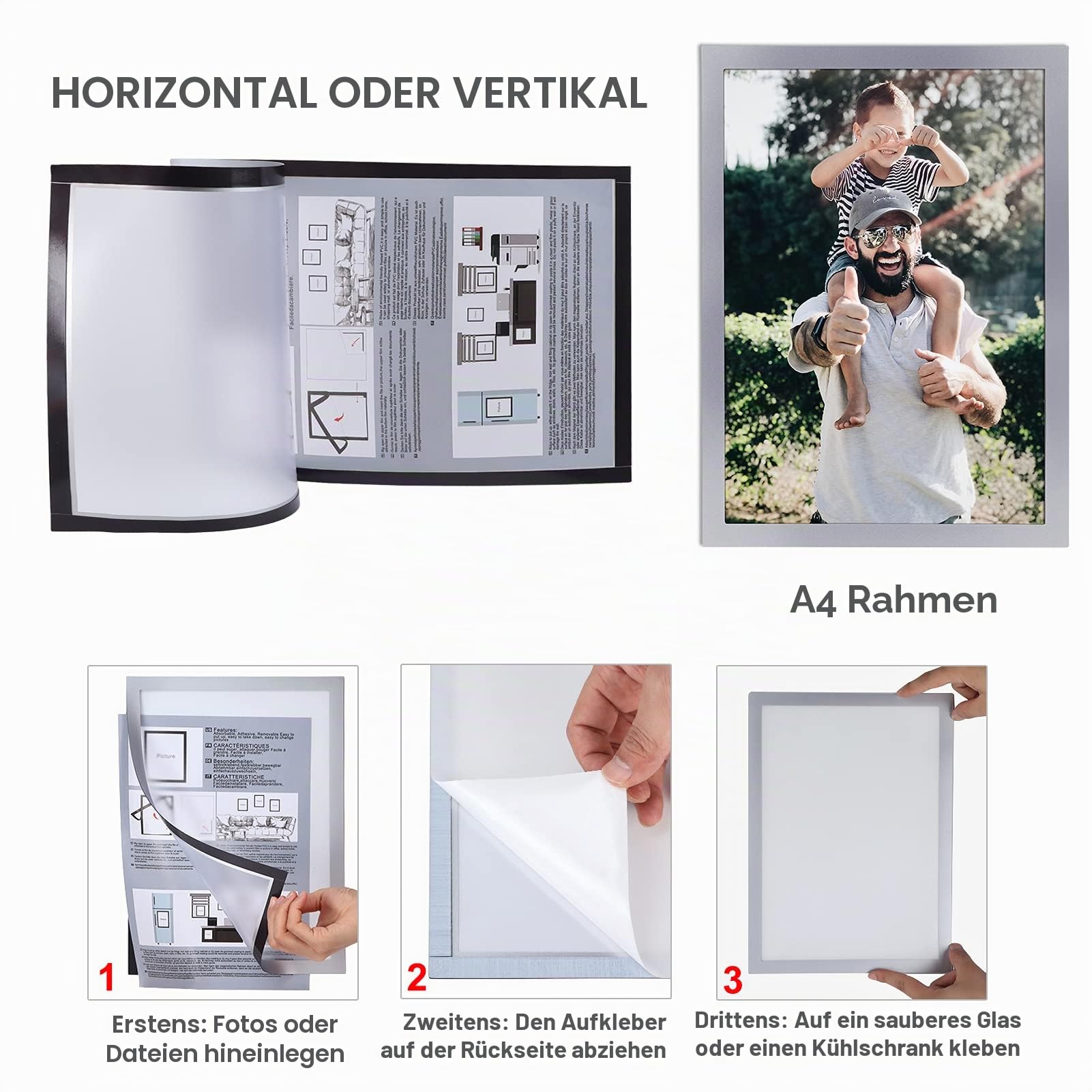 rlavbl-picture-frames-a4-bilderrahmen-silber-12er-set-selbstklebend image 3