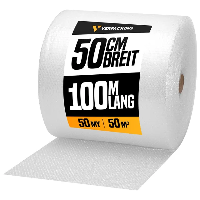 verpacking-versandtaschen-luftpolsterfolie-50cmx100m-50my-1-rolle image 1