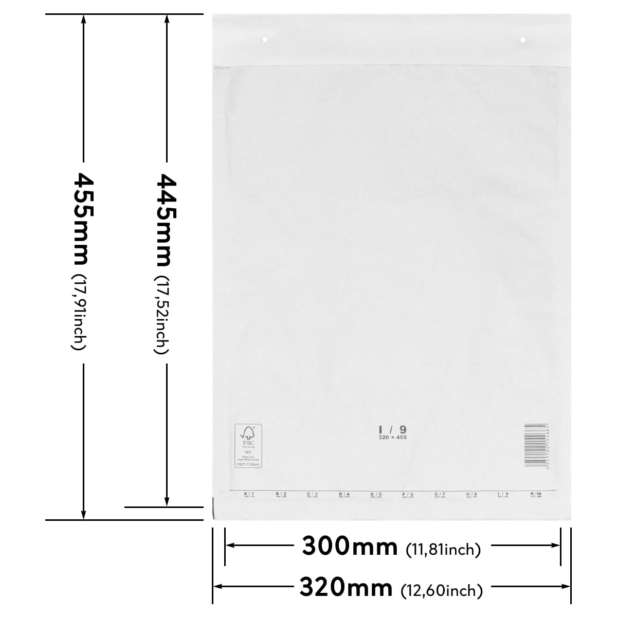 verpacking-versandtaschen-i9-320x455-mm-luftpolstertaschen-wei-50-st-ck image 4