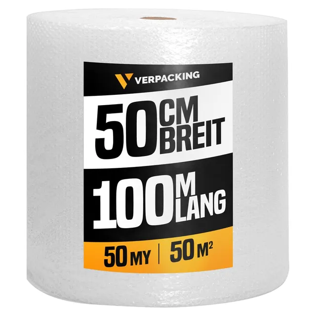 verpacking-versandtaschen-luftpolsterfolie-50cmx100m-50my-rolle image 1