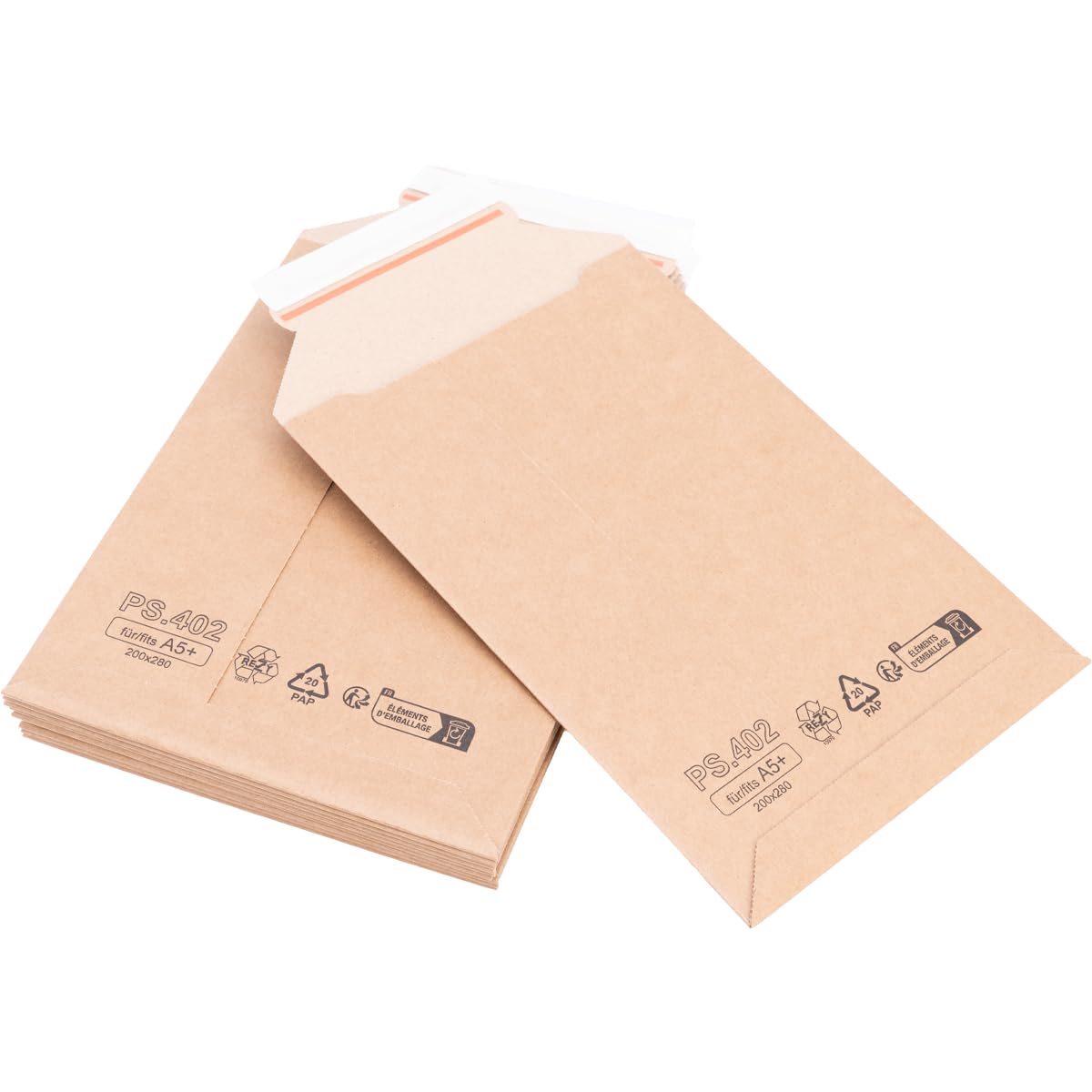 verpacking-versandtaschen-din-a5-versandtasche-braun-50-st-ck-200x280mm image 1