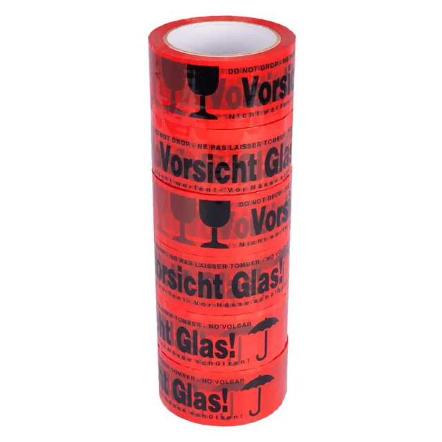 verpacking-klebeband-vorsicht-glas-paketband-rot-6-rollen-66m image 1